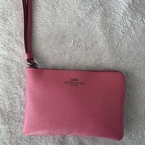 Coach Pink Clutch Minimalist Design